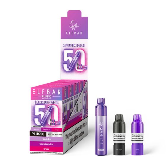 UK supplier ELFBAR PLUS50 Refillable Kit (UK)