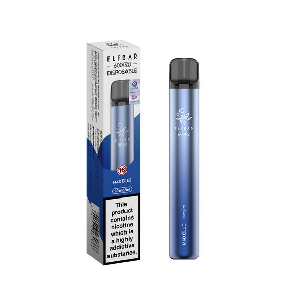 [NEW] ELFBAR 600V2 Disposable Pod Device 20mg Flavor: Mad Blue | Strength: 2% Nic TPD ENG for wholesale